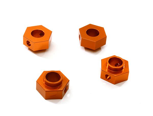 C28237ORANGE Alloy Machined 12mm Hex Wheel (4) Hub 5mm Thick for Traxxas TRX-4 Scale Crawler - Image 1