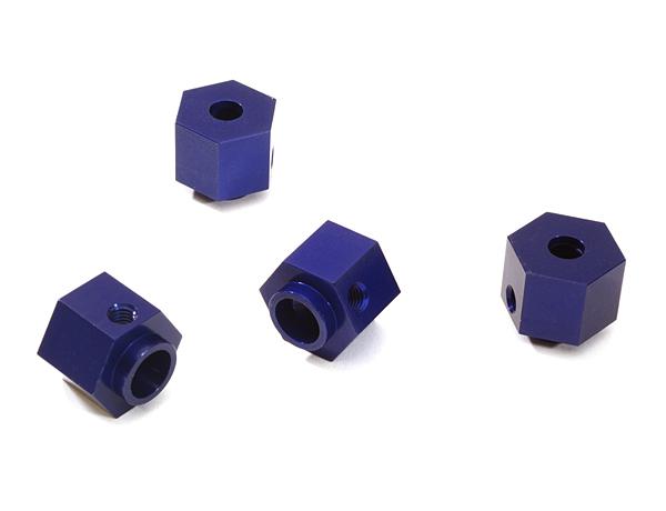 C28238BLUE Alloy Machined 12mm Hex Wheel (4) Hub 9mm Thick for Traxxas TRX-4 Scale Crawler - Image 1