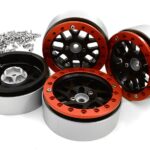 Billet Machined 2.2 Size 14 Spoke Wheels w/ +3 Adapters for Traxxas TRX-4