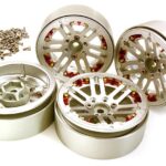 Billet Machined 2.2 Size D6 Spoke Wheels w/ +3 Adapters for Traxxas TRX-4