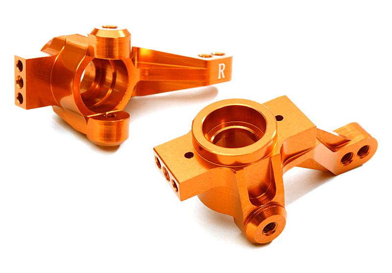C28348ORANGE Billet Machined Steering Knuckles for Traxxas 1/10 4-Tec 2.0 - Image 1