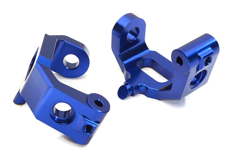 C28350BLUE Billet Machined Blue Caster Blocks for Traxxas 1/10 4-Tec 2.0 - Image 1