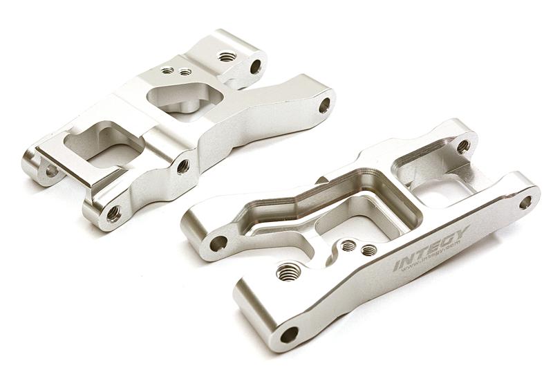 C28351SILVER Billet Machined Silver Rear Suspension Arms for Traxxas 1/10 4-Tec 2.0 - Image 1