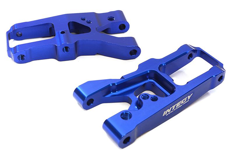 C28354BLUE Billet Machined Blue Front Suspension Arms for Traxxas 1/10 4-Tec 2.0 - Image 1
