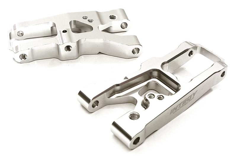 C28354SILVER Billet Machined Front Suspension Arms for Traxxas 1/10 4-Tec 2.0 - Image 1