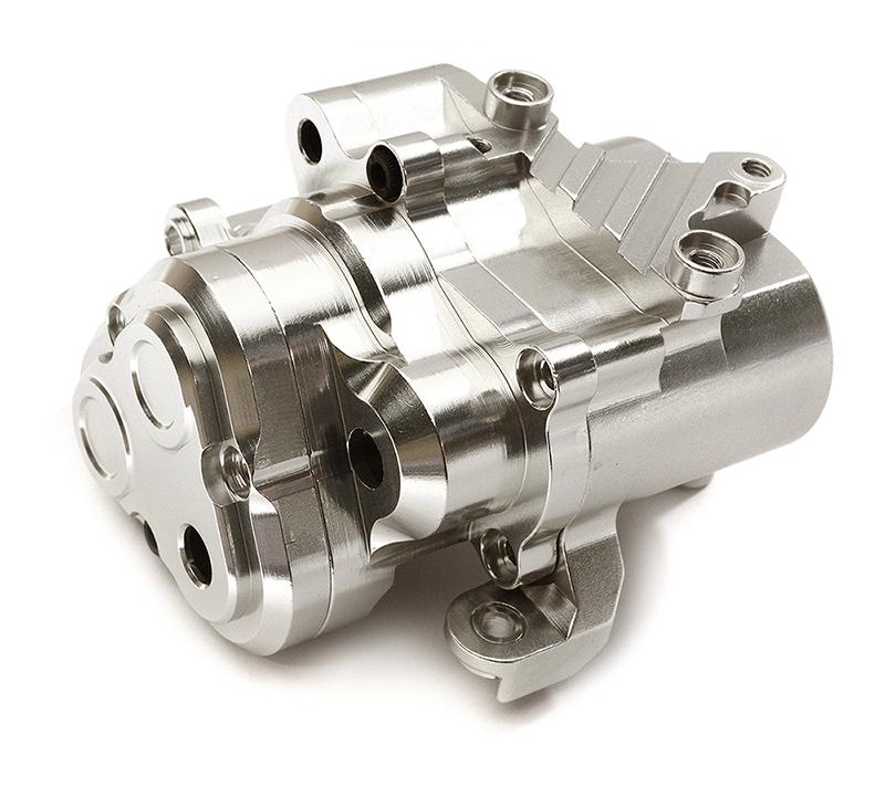 C28394SILVER Billet Machined Center Gearbox Housings for Traxxas TRX-4 Scale & Trail Crawler - Image 1