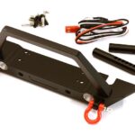 Realistic Front Alloy Bumper w/ LED for TRX-4 & SCX10 II w/ 40-43mm Mount