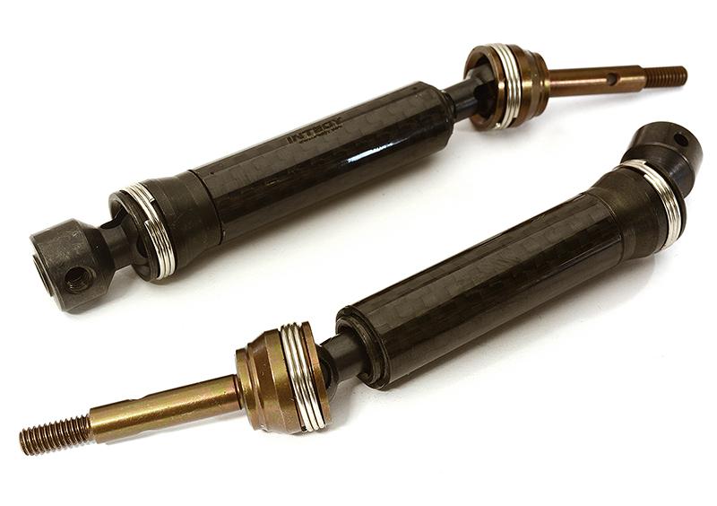 C28406CARBON Telescopic Rear Universal Drive Shaft(2) for 1/10 Slash 4X4 & Stampede 4X4 6852X - Image 1
