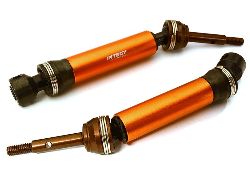 C28406ORANGE Telescopic Rear Universal Drive Shaft(2) for 1/10 Slash 4X4 & Stampede 4X4 6852X - Image 1