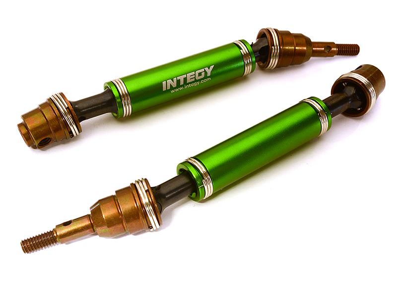C28407GREEN Telescopic Front Universal Drive Shaft(2) for 1/10 Slash 4X4, Stampede 4X4 6851X - Image 1