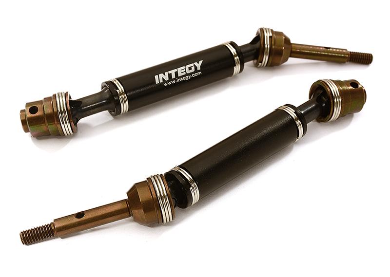 C28408BLACK Telescopic Rear Universal Drive Shaft(2) for 1/10 Slash 4X4 & Stampede 4X4 6852X - Image 1