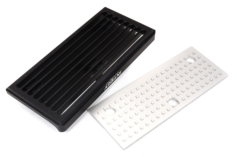 C28413BLACKSILVER Billet Machined Realistic Front Grill Set for Traxxas TRX-4 Defender - Image 1