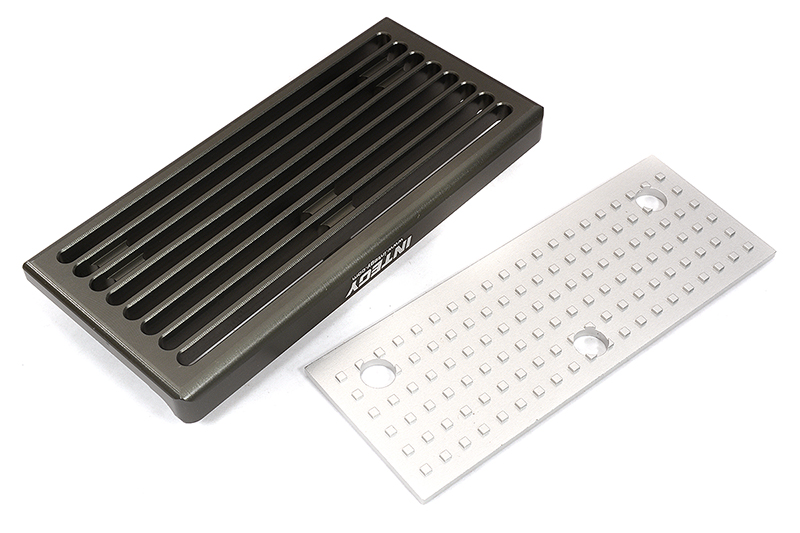 C28413GUNSILVER Billet Machined Realistic Front Grill Set for Traxxas TRX-4 Defender - Image 1