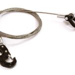 Realistic 1/10 Scale Steel Tow Cable, D-Ring & Tow Hooks for Off-Road Crawler