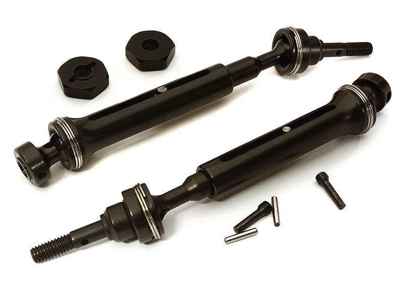 C28421 Steel Telescopic Universal Drive Shaft Set (2) for Traxxas 1/16 E-Revo - Image 1