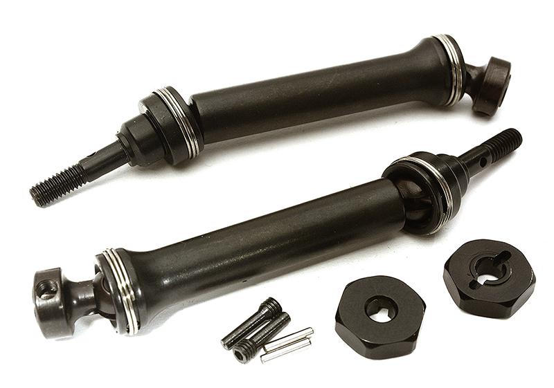C28422 Steel Telescopic Universal Drive Shaft Set (2) for Traxxas 1/16 E-Revo - Image 1