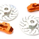 Realistic Alloy Rear Brake Disc for Traxxas 1/10 4-Tec 2.0 - Orange (2-Pack)