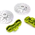 Realistic Alloy Front Brake Disc (2) for Traxxas 1/10 4-Tec 2.0 - Green