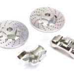 Realistic Silver Alloy Front Brake Disc for Traxxas 1/10 4-Tec 2.0 (2-Pack)