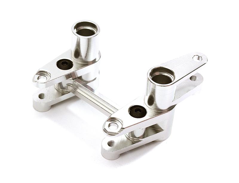 C28427SILVER Billet Machined Alloy Steering Bellcrank Set for Traxxas 1/10 4-Tec 2.0 - Image 1