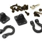 Mounting Hardware Set for Realistic Alloy Bow Shackles and Brackets, Silver