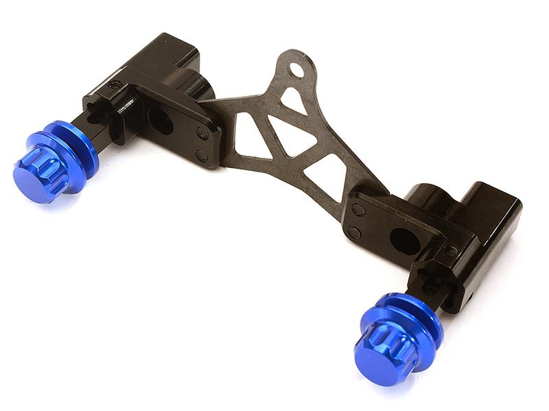 C28447BLUE Adjustable Front Body Mount & Post Set for Traxxas 1/10 4-Tec 2.0 - Image 1
