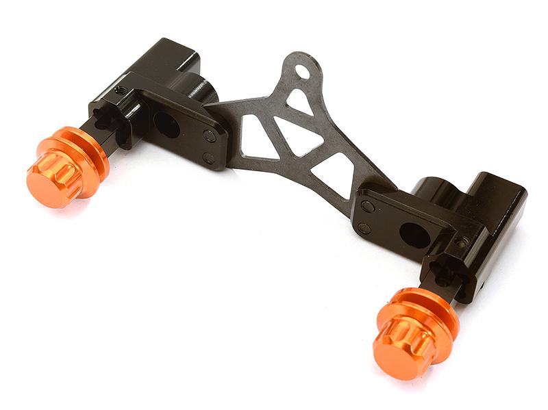 C28447ORANGE Adjustable Front Body Mount & Post Set for Traxxas 1/10 4-Tec 2.0 - Image 1