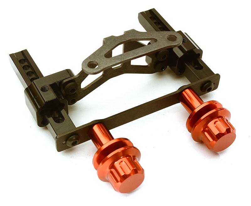C28448RED Adjustable Rear Body Mount & Post Set for Traxxas 1/10 4-Tec 2.0 - Image 1