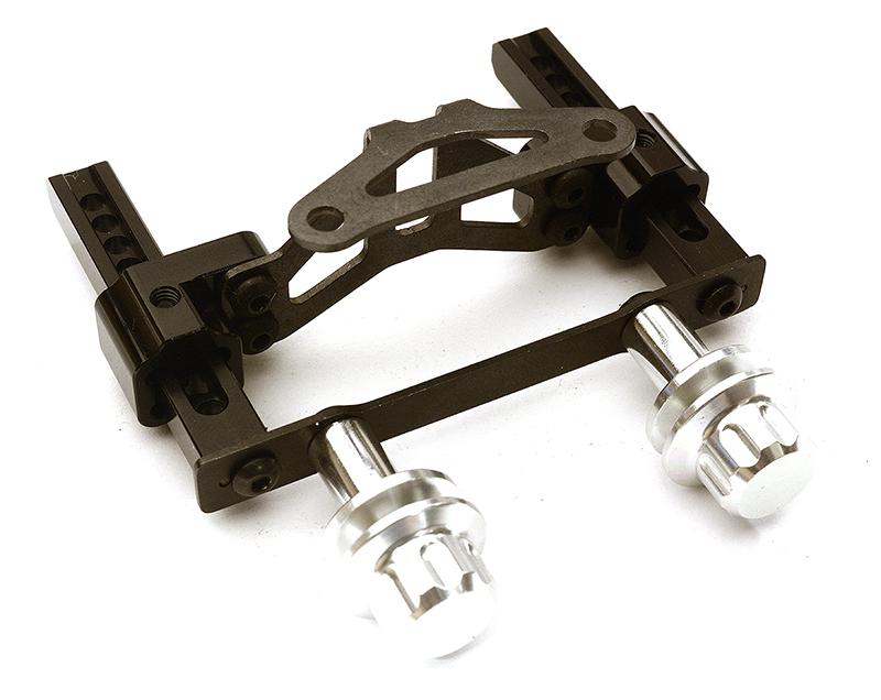 C28448SILVER Adjustable Rear Body Mount & Post Set for Traxxas 1/10 4-Tec 2.0 - Image 1