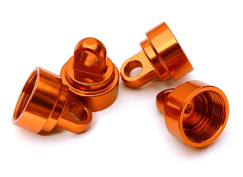 C28455ORANGE Alloy Shock Caps for Traxxas 1/10 Slash, Stampede, Rustler & Bandit - Image 1