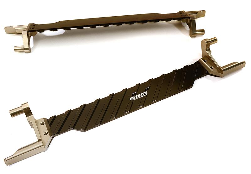 C28456GREY Alloy Machined Battery Hold-Down Plate for Traxxas X-Maxx 4X4 7719 - Image 1