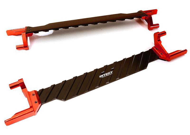 C28456RED Alloy Machined Battery Hold-Down Plate for Traxxas X-Maxx 4X4 7719 - Image 1