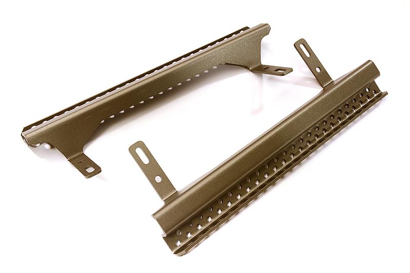 C28469GUN Alloy Machined Side Step Plate Set for Traxxas TRX-4 Scale & Trail Crawler - Image 1