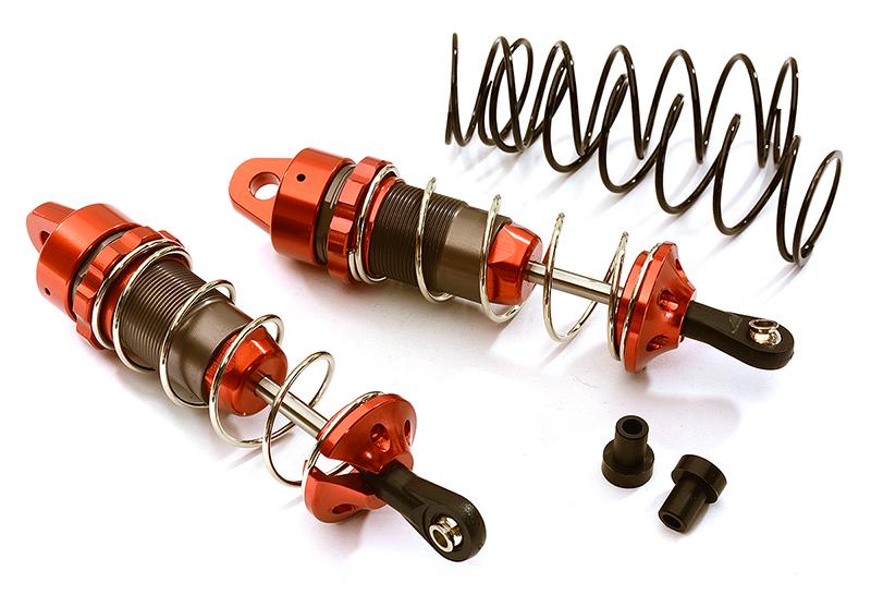 C28474RED Machined 90mm Front Big Bore Shocks for Traxxas 1/10 Stampede, Rustler & Slash - Image 1