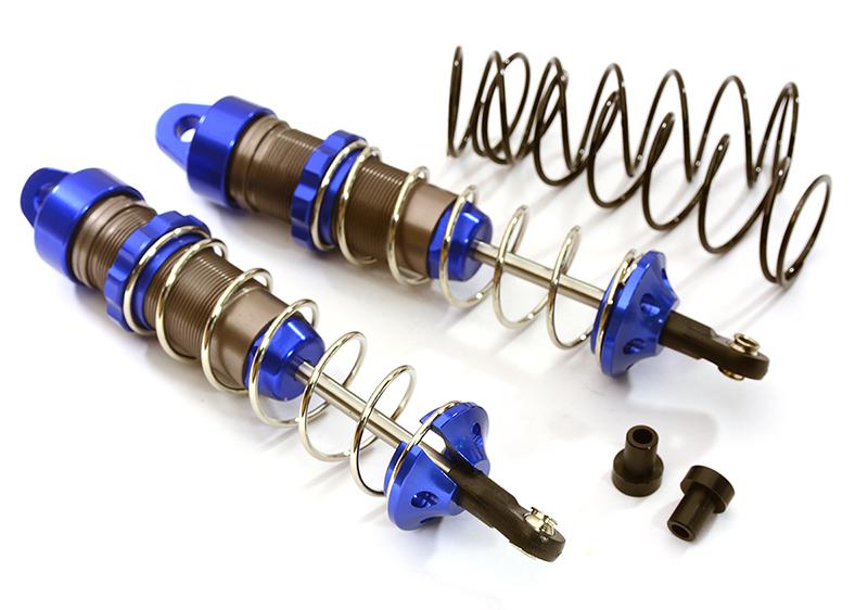 C28475BLUE Machined 105mm Rear Big Bore Shocks for Traxxas 1/10 Stampede, Rustler & Slash - Image 1