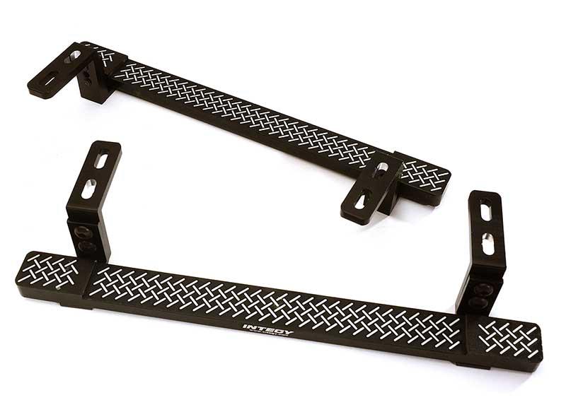 C28485BLACK Alloy Machined Side Step Plate Set for Traxxas TRX-4 Defender & Sport - Image 1