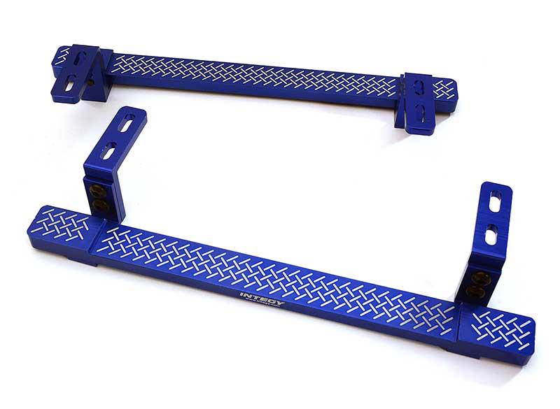 C28485BLUE Alloy Machined Side Step Plate Set for Traxxas TRX-4 Defender & Sport - Image 1
