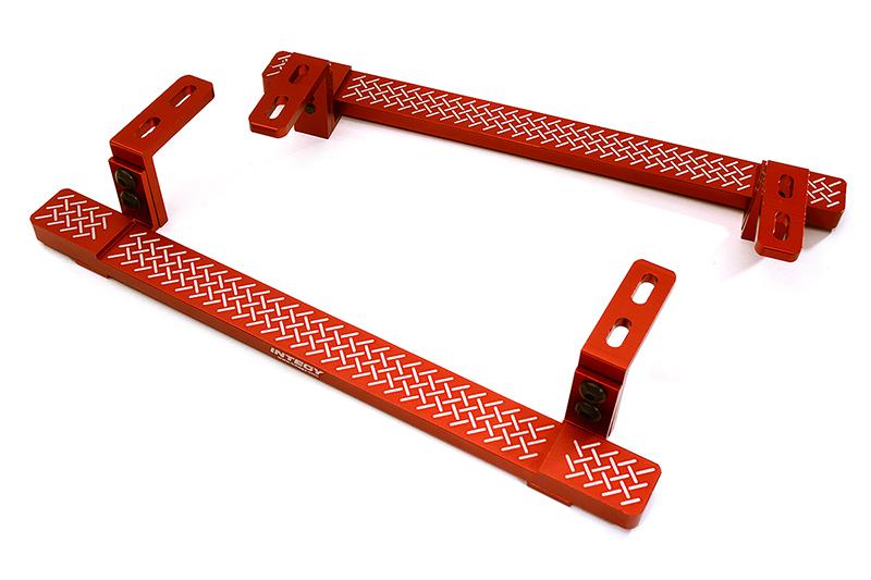 C28485RED Alloy Machined Side Step Plate Set for Traxxas TRX-4 Defender & Sport - Image 1