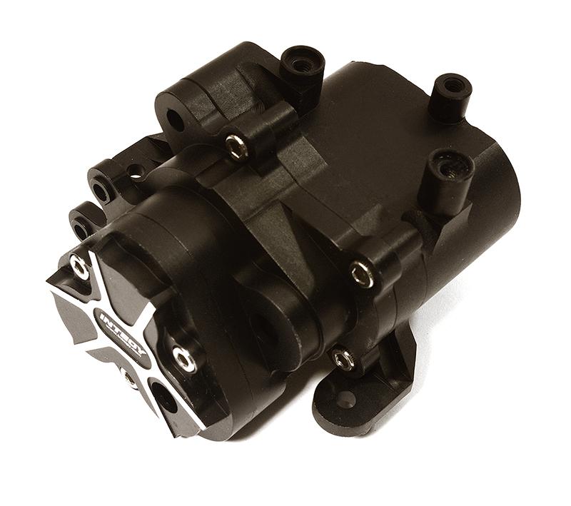 C28486BLACK Billet Machined Center Gearbox Housings for Traxxas TRX-4 Scale & Trail Crawler - Image 1