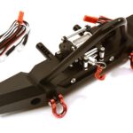 Realistic Front Alloy Bumper w/ Winch & LED for Traxxas TRX-4 w/ 43mm Mount