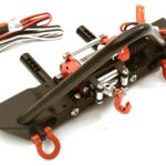 Realistic Front Alloy Bumper w/ Winch & LED for Traxxas TRX-4 w/ 43mm Mount