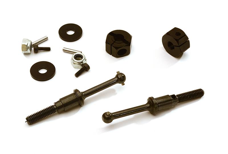 C28497 Alloy Machined Drive Shaft Set with 12mm Hex Hub for Tamiya T3-01 - Image 1