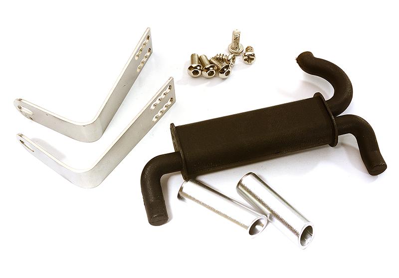 C28498 Realistic Rear Mount Exhaust System for Traxxas 1/10 TRX-4 - Image 1