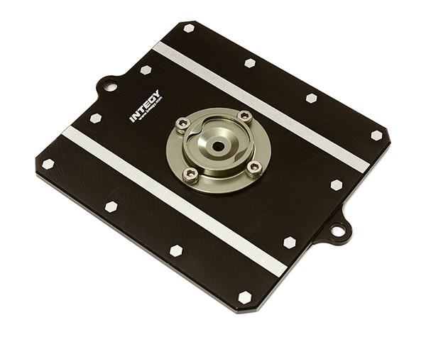 C28499BLACK CNC Machined Alloy Fuel Cell Cover for Axial 1/10 Scale Yeti Rock Racer - Image 1