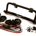 Realistic Roof Top 4 LED Light Bar Cage 125x41mm for 1/10 Scale Crawler