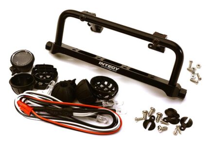 Realistic Roof Top 4 LED Light Bar Cage 125x41mm for 1/10 Scale Crawler