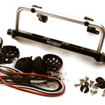 Realistic Roof Top 4 LED Light Bar Cage 125x41mm for 1/10 Scale Crawler