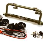 Realistic Roof Top 4 LED Light Bar Cage 125x41mm for 1/10 Scale Crawler