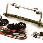 Realistic Roof Top 4 LED Light Bar Cage 125x41mm for 1/10 Scale Crawler