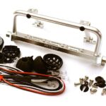 Realistic Roof Top 4 LED Light Bar Cage 125x41mm for 1/10 Scale Crawler